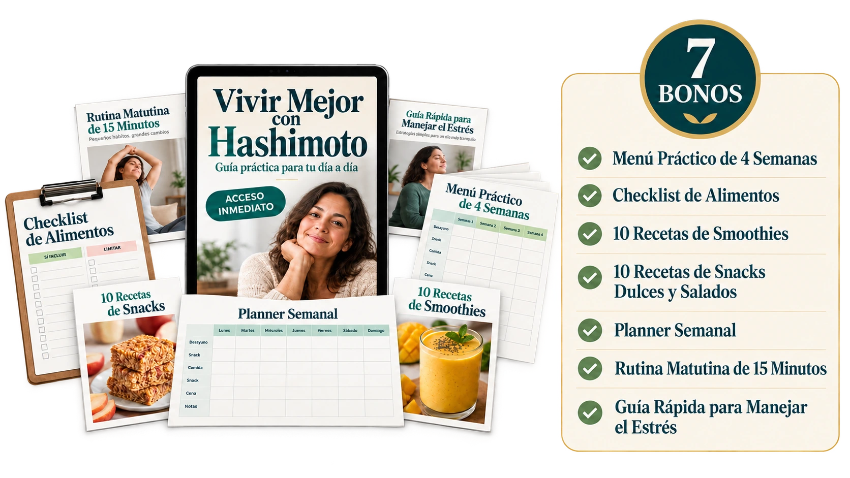 Pack digital Vivir Mejor con Hashimoto con sus siete bonos